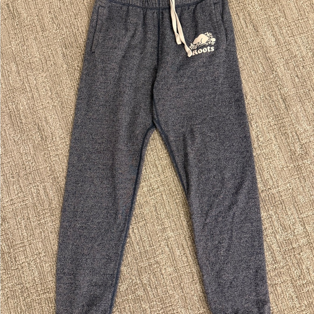 Roots Heathered Navy Joggers